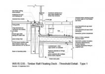 Timber Raft Floating Deck - Threshold Detail - Type 1